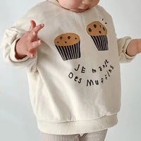 children sweatershirt boys pullover autumn cake letter printed long sleeve girls sweater cotton casual tops