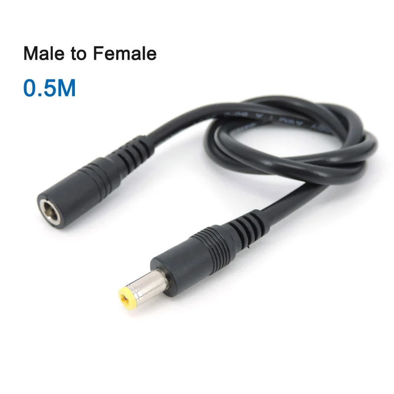 

0,5 м 1,5 м 3 метра 18awg провод постоянного тока между мужчинами и женщинами 5,5X2,5 мм разъем питания удлинительный кабель 19 В 24 В для полосовой камеры