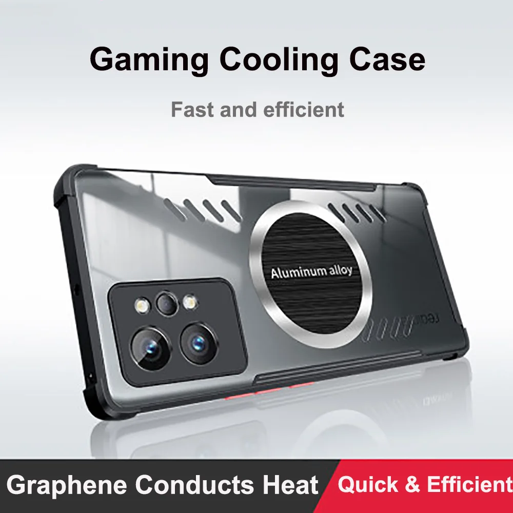 

For OPPO Realme GT2 Pro Case Aluminum Alloy Heat Dissipation Shell For OPPO Realme GT Back Cover Coque Graphene Cooling Fundas