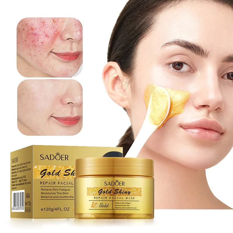 

24K Gold Sleeping Mask Whitening Brighten Deep Nourishing Cream Remove Acne Anti-Wrinkle Lifting Firming Face Skin Care