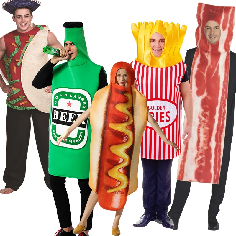 

Adult Children Hamburger Costume Hot Dog Purim Costume Pizza Costume 2023 Lobster Cosplay Bacon Men Carnival Costumes Banana