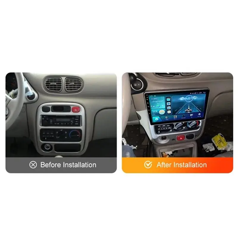 Фото Для Kia Rio Qianlima 2004-2006: 9-дюймовый установочный комплект для автомобильной магнитолы, рамка-панель приборной панели, накладка на стереопанель, аксессуар №3