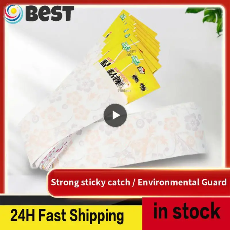 Трехлетняя Нетоксичная клейкая бумага для мушек, безвредные клейкие Ловушки для мушек 5 × 50 см, двусторонняя клейкая лента для мушек, зеленая Накладка для мушек Трехлетняя Нетоксичная клейкая бумага для мушек, безвредные клейкие Ловушки для мушек 5 × 50 см, двусторонняя клейкая лента для мушек, зеленая Накладка для мушек