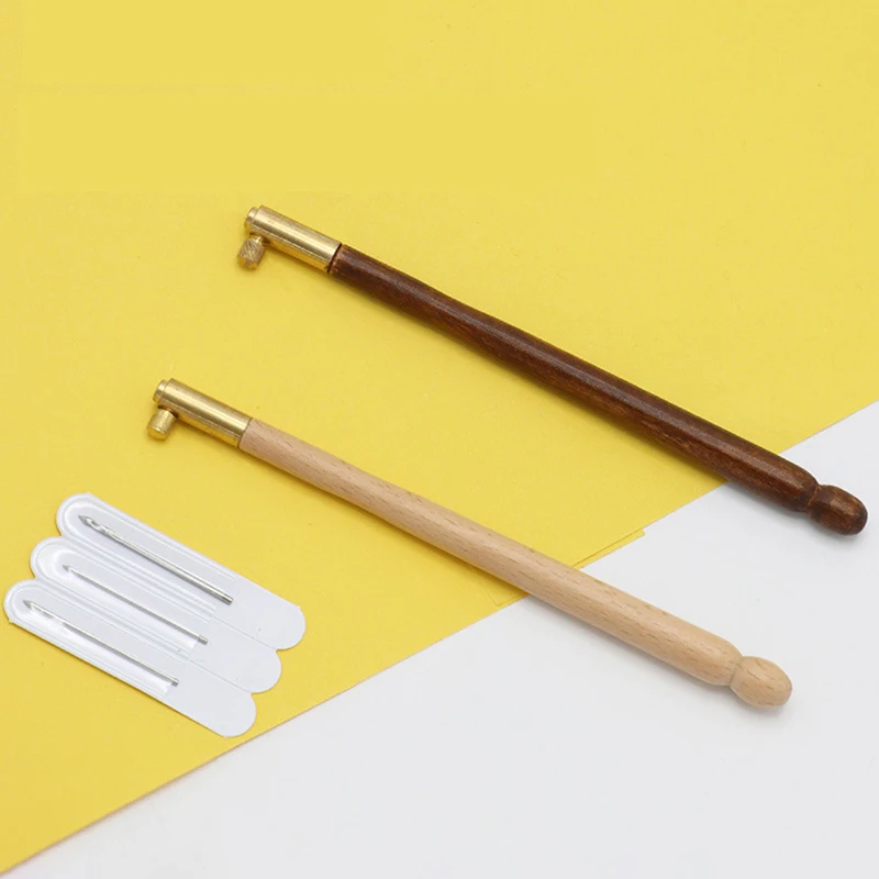 Игла для вышивания крючок вязания лювильской вышивки ручка с 3 иглами Набор