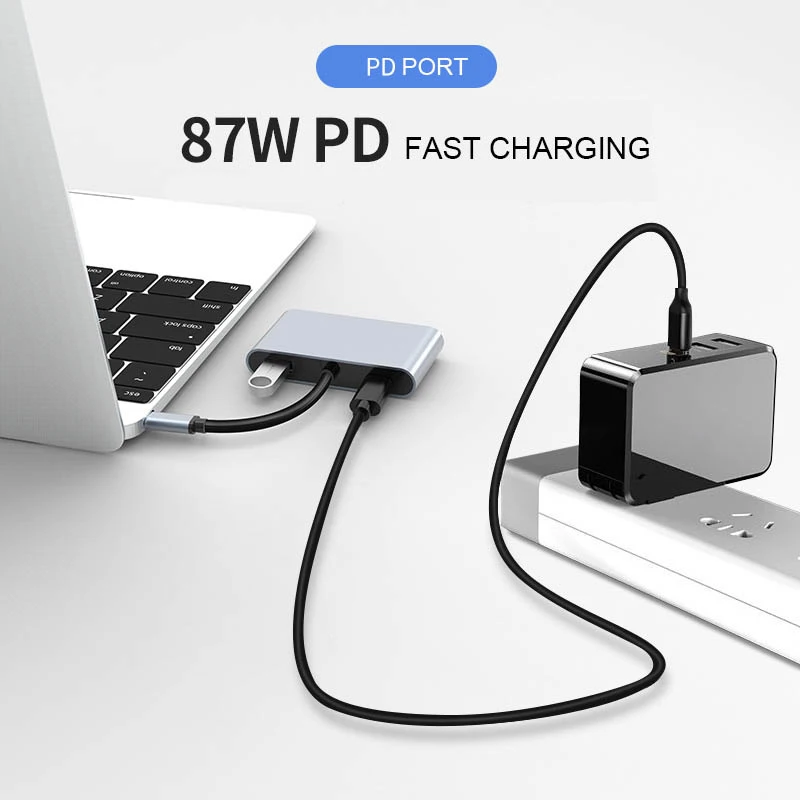 Док-станция совместимая с двумя портами USB C и HDMI док-станция мониторами для Dell XPS HP