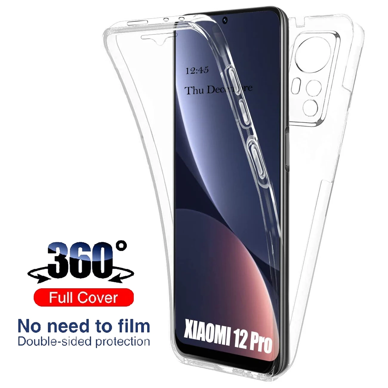 Полностью закрытый защитный экран 360 дюйма чехол из поликарбоната и силикона для