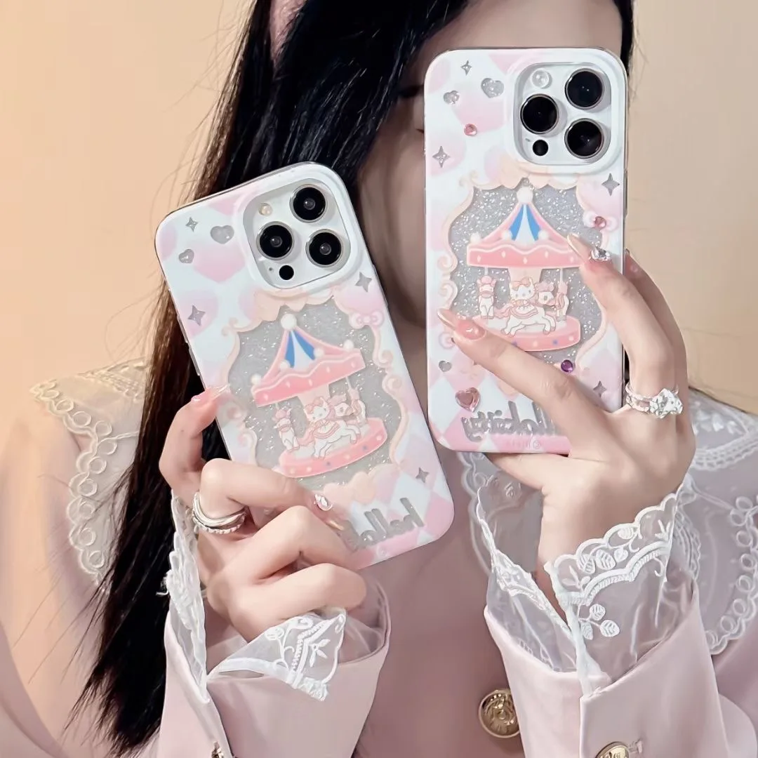

Sanrio hello kitty carousel Phone Cases For iPhone 14 13 12 11 Pro Max Back Cover
