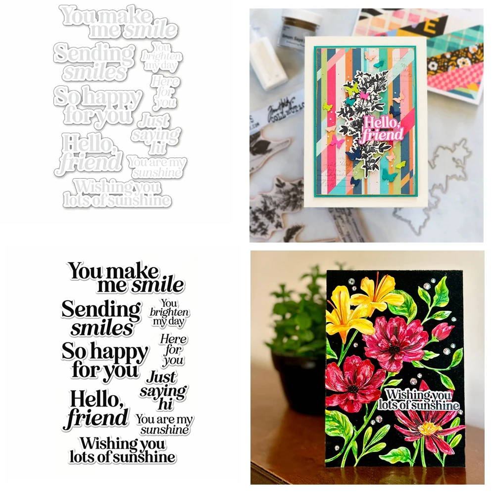 Прозрачные силиконовые штампы металлические для тиснения со смайликом