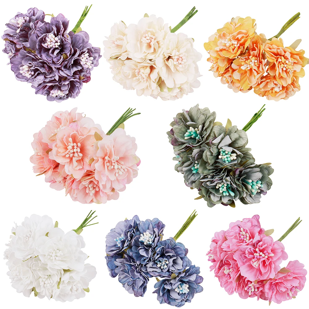 

High Quality Peony Artificial Silk Flowers For Home Decoration Wedding Bouquet Bride Fake Flower C0108