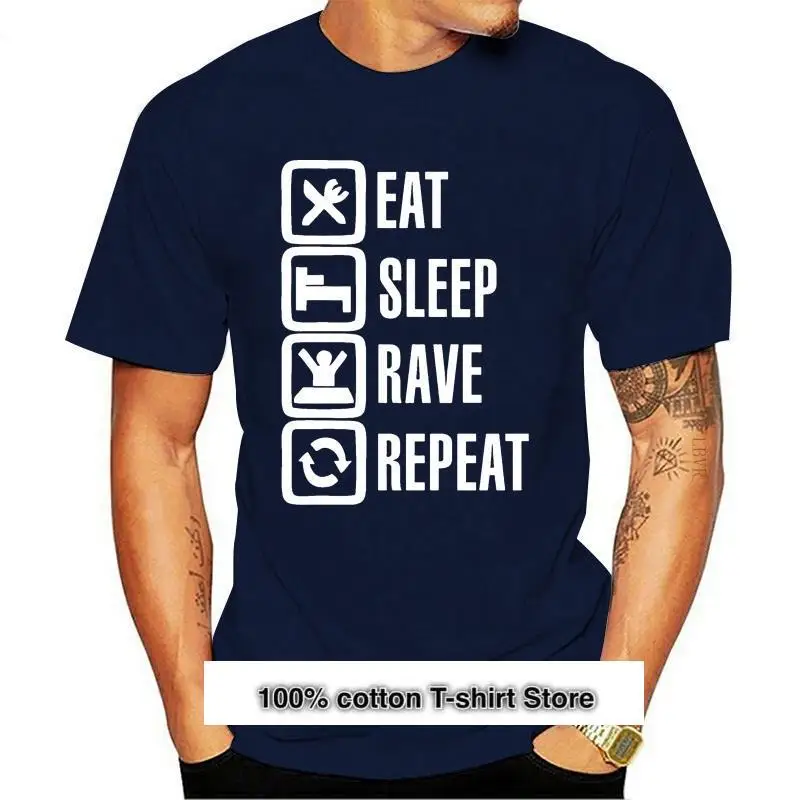 Новая музыкальная футболка DJ Eat Sleep Rave Repeat забавный подарок на день рождения для