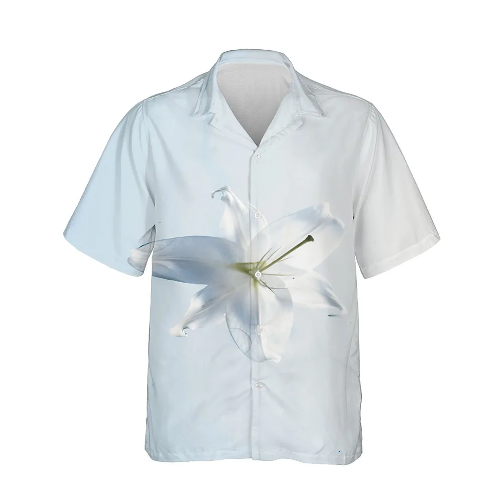 Jumeast Summer Men's Women's Short Sleeve Clothing 3D Printed Hawaiian Shirts Simple Flower Collection Fashion Streetwear Tops