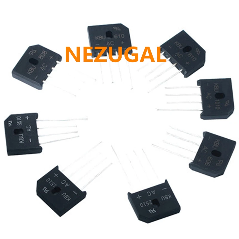 

5 шт., диодный мост KBU1010 KBU-1010 10A 1000V, выпрямитель KBU1510 KBU808 KBU810 KBU606 KBU608 KBU610 KBU806 KBU2510 KBU1510 KBU3510
