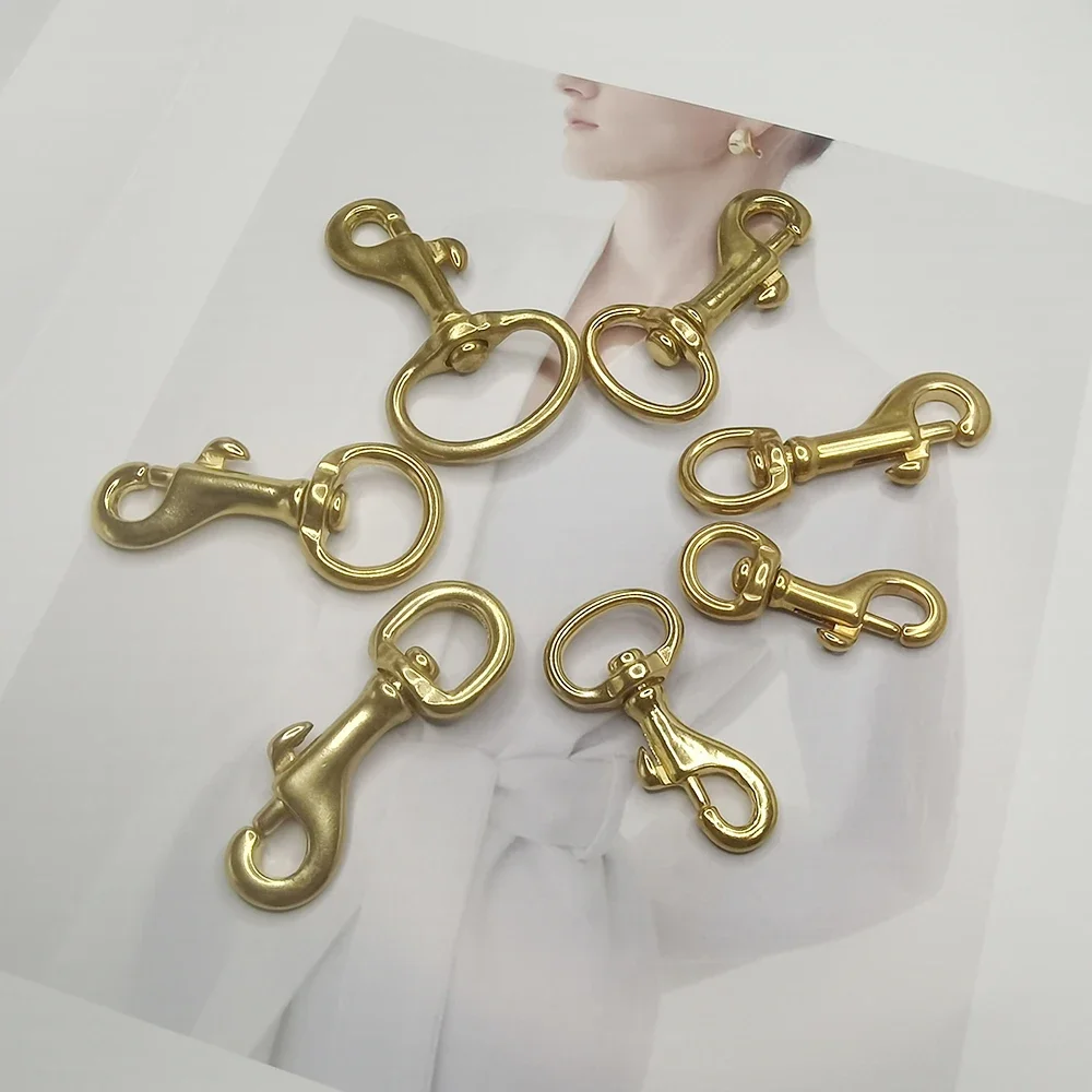 6 шт. латунные застежки-крючки для кожаных сумок