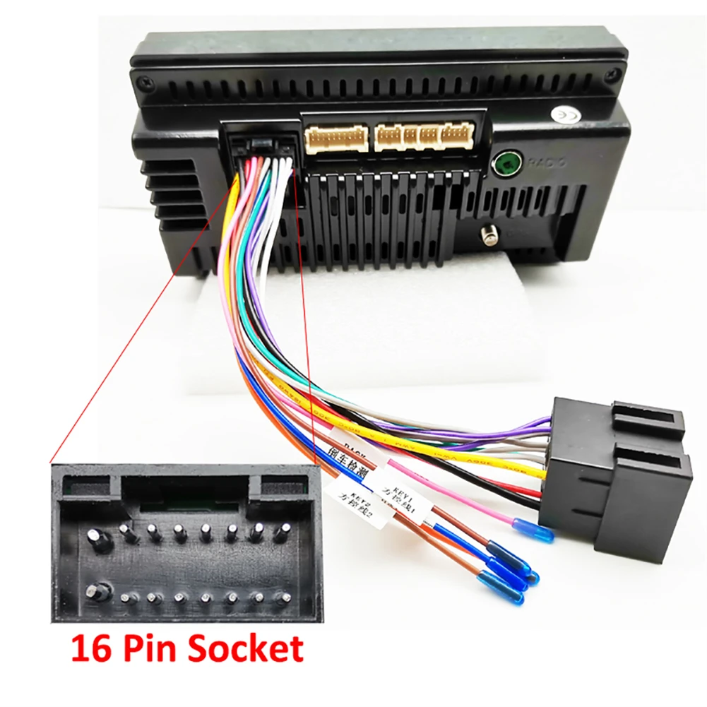 

16 Pin To ISO Cable Adapter Car Stereo Radio 16 Pin ISO Cable Adapter ABS Universal Male Plug To Female Connector Wiring Harness