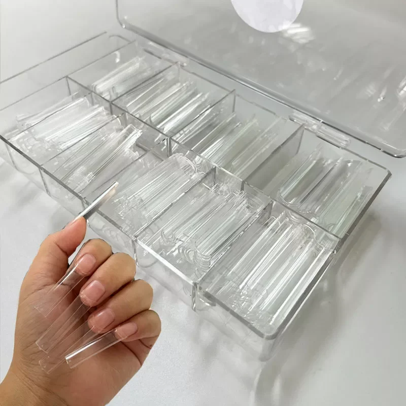

500pcs/box XXL Straight Square Extra Long Acrylic Nail Tips No C Curve Half Cover Artificial False Tip Nails Tool