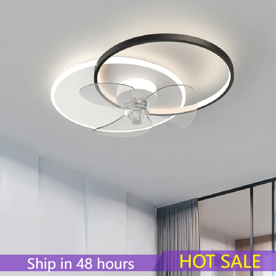 

Нордический потолочный вентилятор для ресторана с подсветкой и дистанционным управлением, украшение для гостиной, подвесные светильники ...