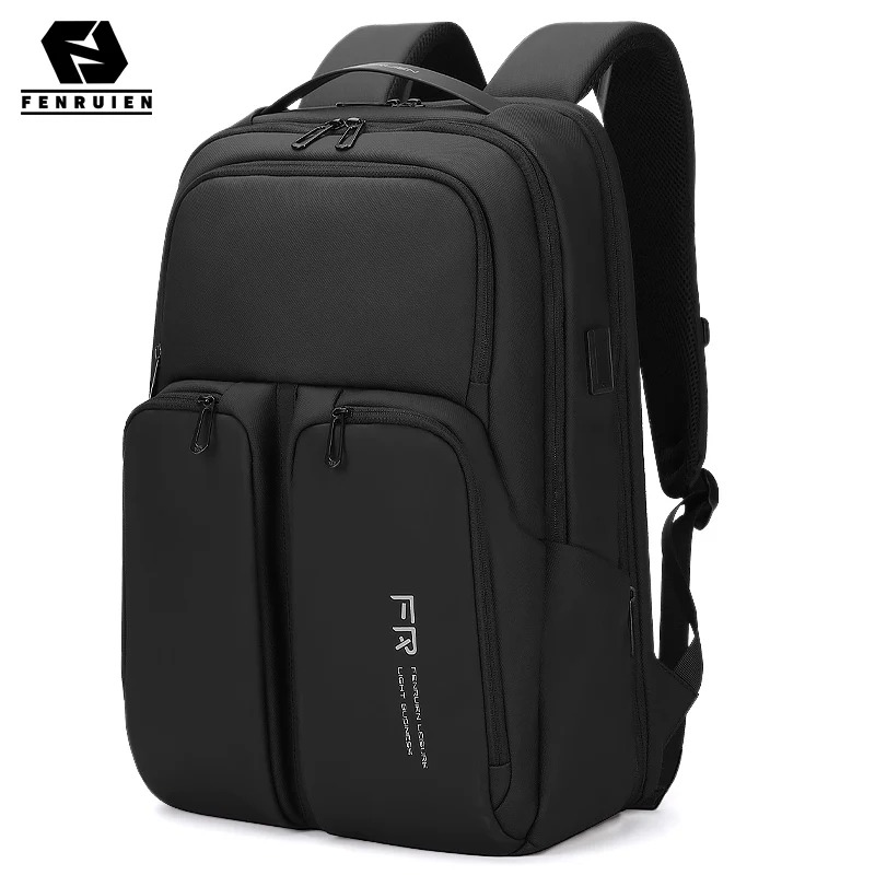 FENRUIEN fashion 15.6 inch Laptop Backpacks USB charging WaterProof Big Capacity Daily Work Business Backpack Back Pack Mochila