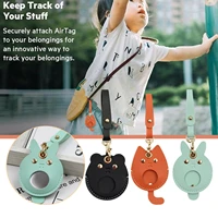 for airtags tracking device cover anti loss dog tracker locator cute cartoon animal leather protective for airta p8p3