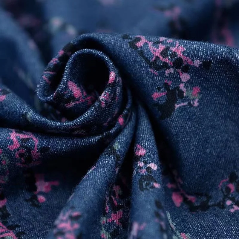 Женская джинсовая рубашка-Джокер Повседневная тонкая короткая ковбойская из