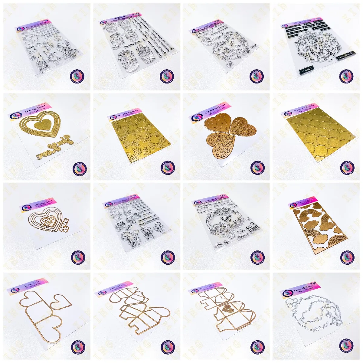 

Love Heart Rainbow 2023 New Metal Cutting Dies Stamps Hot Foil Scrapbook Diary Decoration Embossing Template Diy Greeting Card