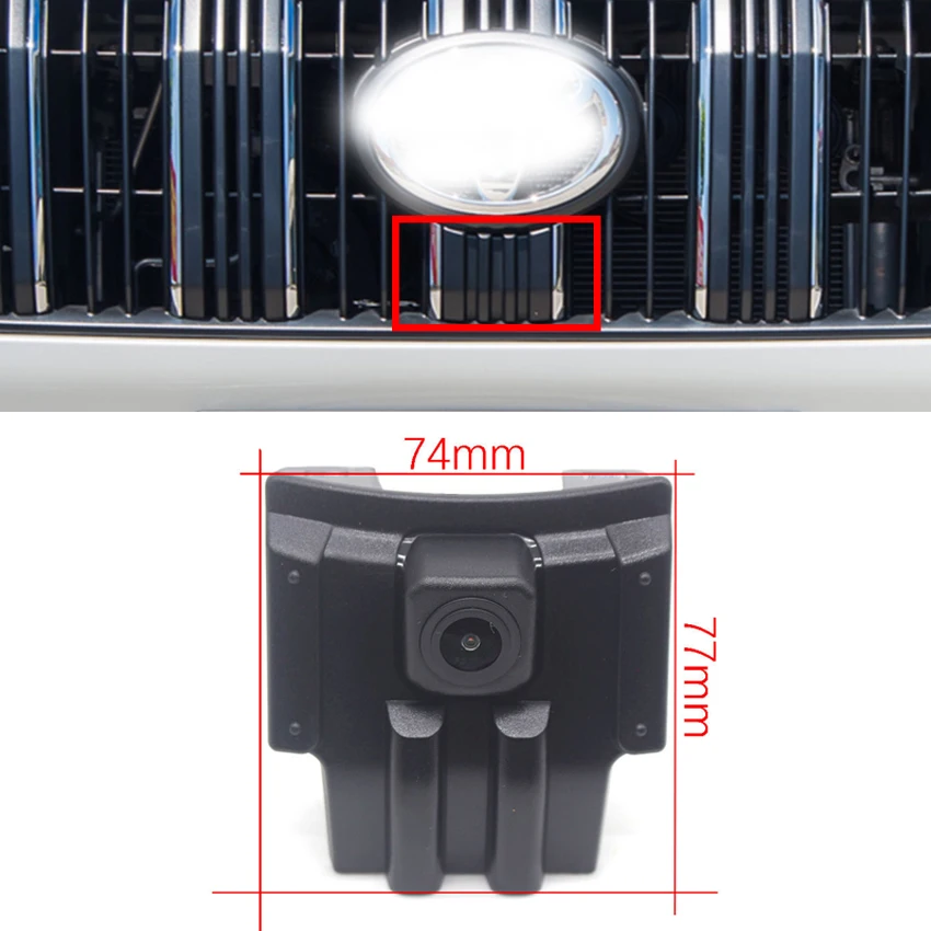 170 градусов рыбий глаз HD Автомобильная камера переднего вида с передней решеткой