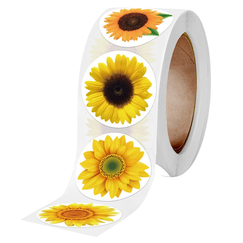 500 pcsroll kawaii sunflower graffiti stickers album luggage laptop phone stickers decoration stationeryoffice doodle stickers free global shipping