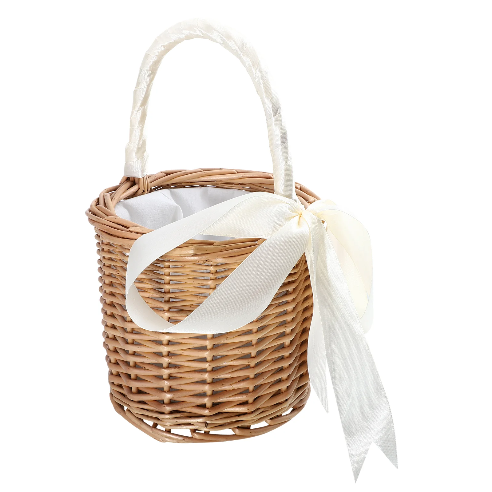 

Basket Weaving Storage Container Handmade Wicker Hand-Woven Picnic Tote