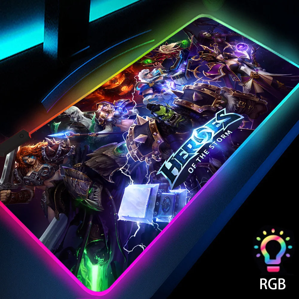 

Коврик для мыши «Герои шторма», аксессуары для ПК, компьютерные игры, эстетика rgb со светодиодной подсветкой, очень большой размер xxl 900*400