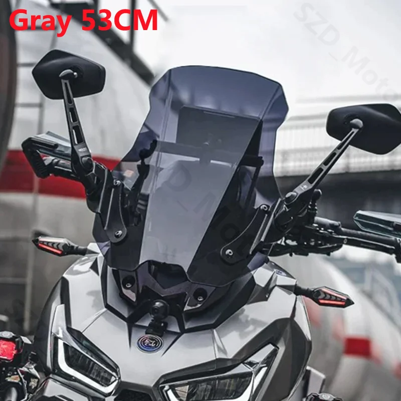 Фото Лобовое стекло для SYM Husky ADX 125 ADX125 2023 2024, аксессуары для мотоциклов, ветровые стекла, ветровые дефлекторы, козырек серого цвета №2
