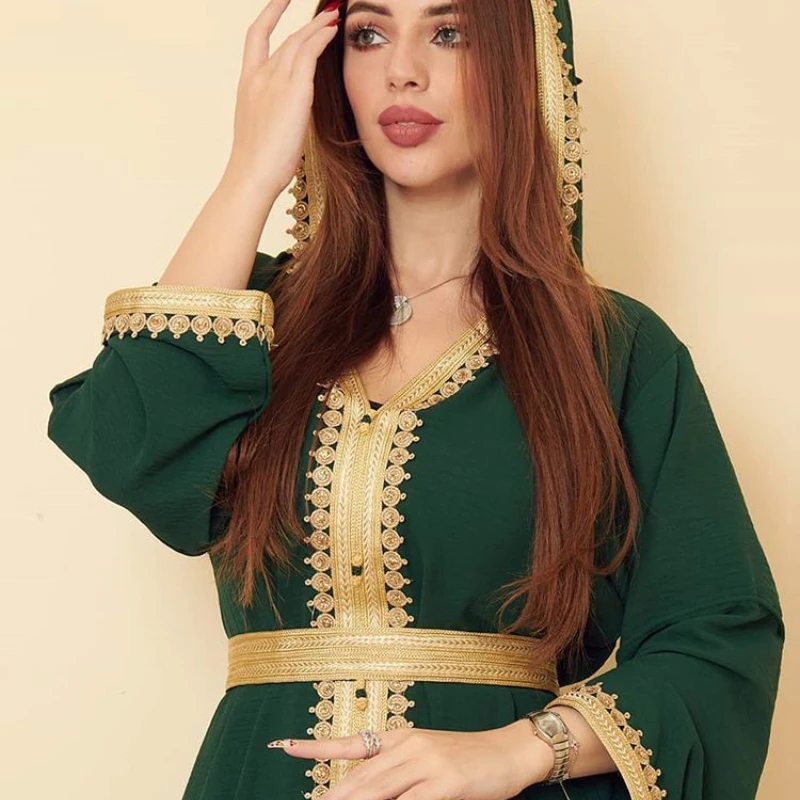 

Caftan Marocain Abaya Дубай, Турция Kaftan, мусульманское платье Hijab размера плюс, африканские платья для женщин Robe Musulman Djellaba Femme