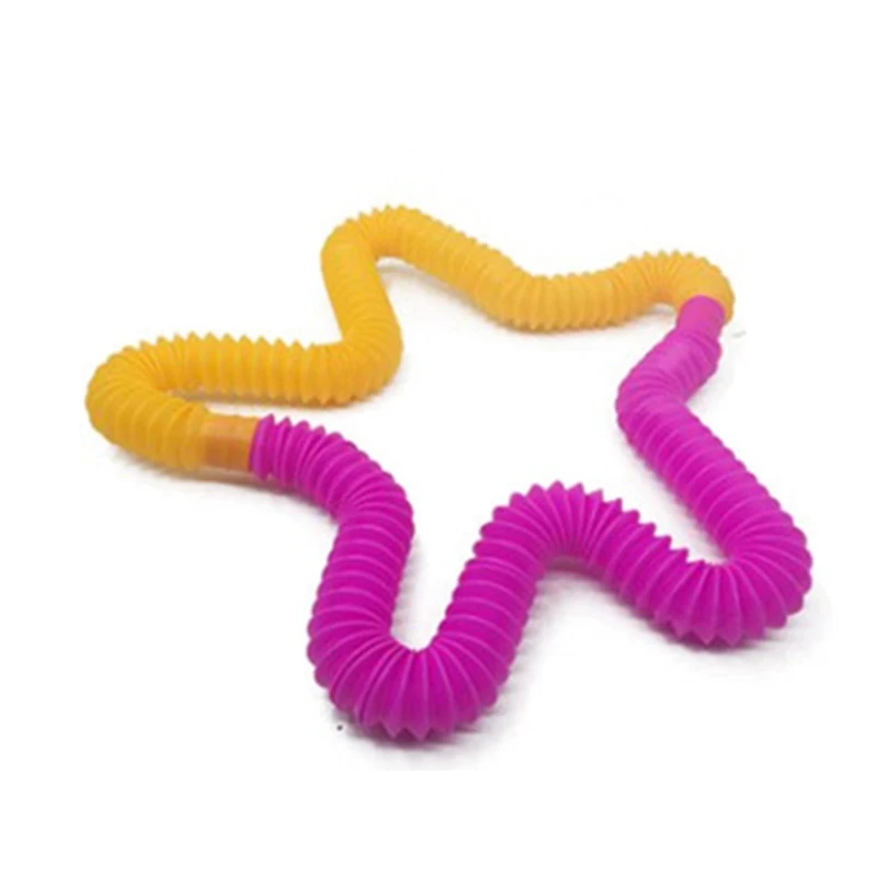 Pull & Stretch Fidget Tube Toy 6-Pack for Kids Bend Connect Anxiety Release Wrapping Autism ADD Decompress |