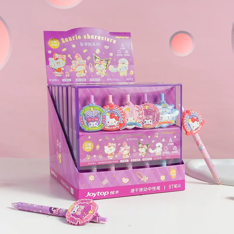 MINISO Hello Kitty Kuromi стерео силиконовые гелевые ручки набор из пяти предметов с черными