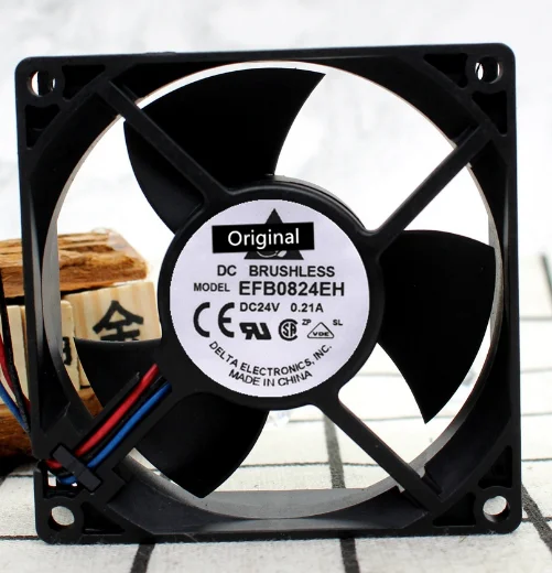 Оригинальный 100% рабочий EFB0824EH 8025 8 см 80 м 24 В 0,21a clover двойной шарикоподшипник охлаждающий привод для 80*80*25 мм