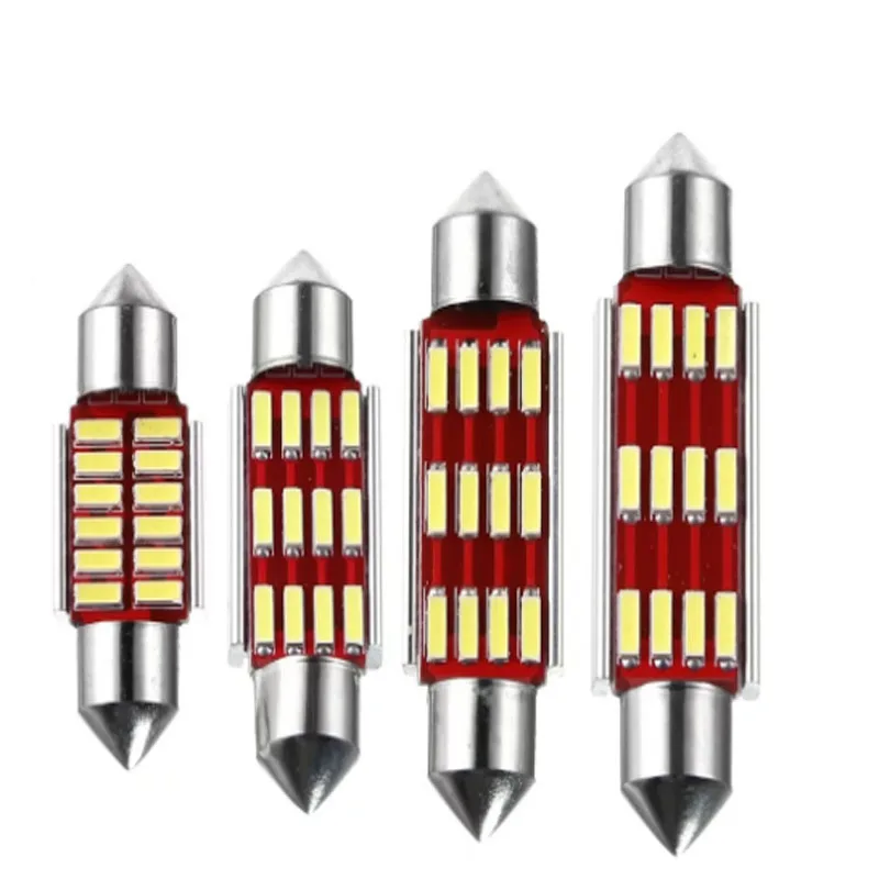 

2PCS C5W LED CANBUS 31mm 36mm 39mm 42mm C10W LED Bulb 4014 Chip 12V Reading Lamp Car Interior Light White 6000k Error Free