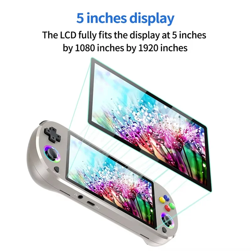 Фото Домашняя игровая консоль M22 Pro Retro с 64 ГБ памяти, 5,0-дюймовым IPS-дисплеем, RGB LED-джойстиком, поддержкой LINUX/Emelec 4.3, для воспроизведения видео с PS1. №2
