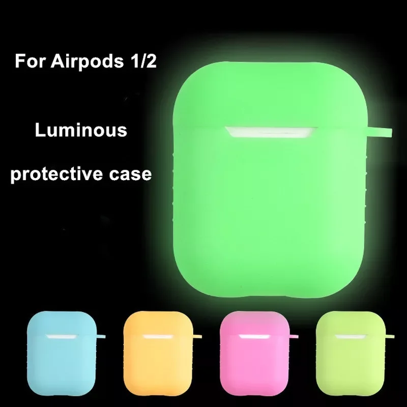 

Case For AirPods Case Silicon Funda Airpods Pro Cases Earphone Protector For Airpods Candy Color Soft Transparent Luminous Cover