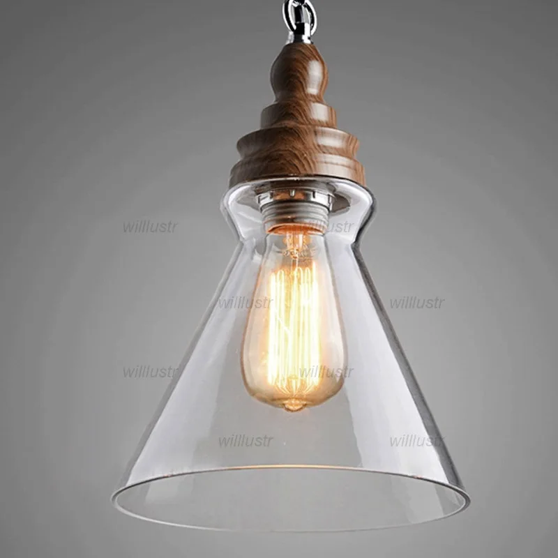 Металлический подвесной светильник под дерево из прозрачного стекла для отеля