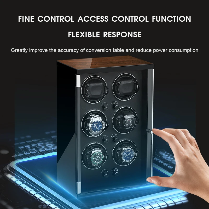 Роскошная намотка для часов из массива дерева с автоматическим вращением и