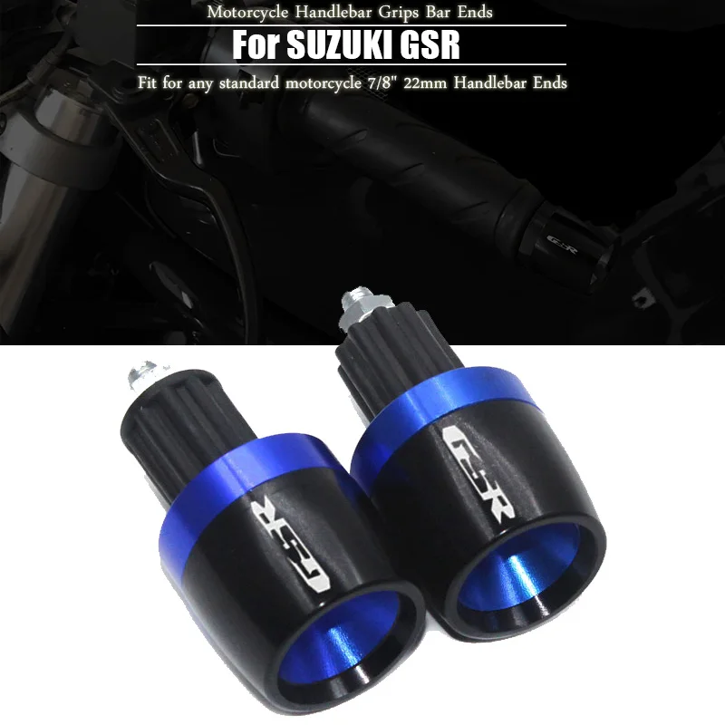 CNC 22MM Handlebar Grips Handle Bar Cap End Plugs For GSR 600 400 750 GSR750 GSR600 GSR400