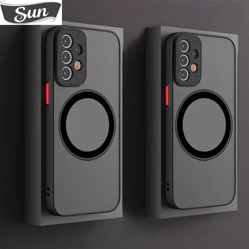 

Магнитный Прозрачный чехол для Samsung S23 S22 S21 Plus Ultra FE A54 A53 A52 A34 A32 4G