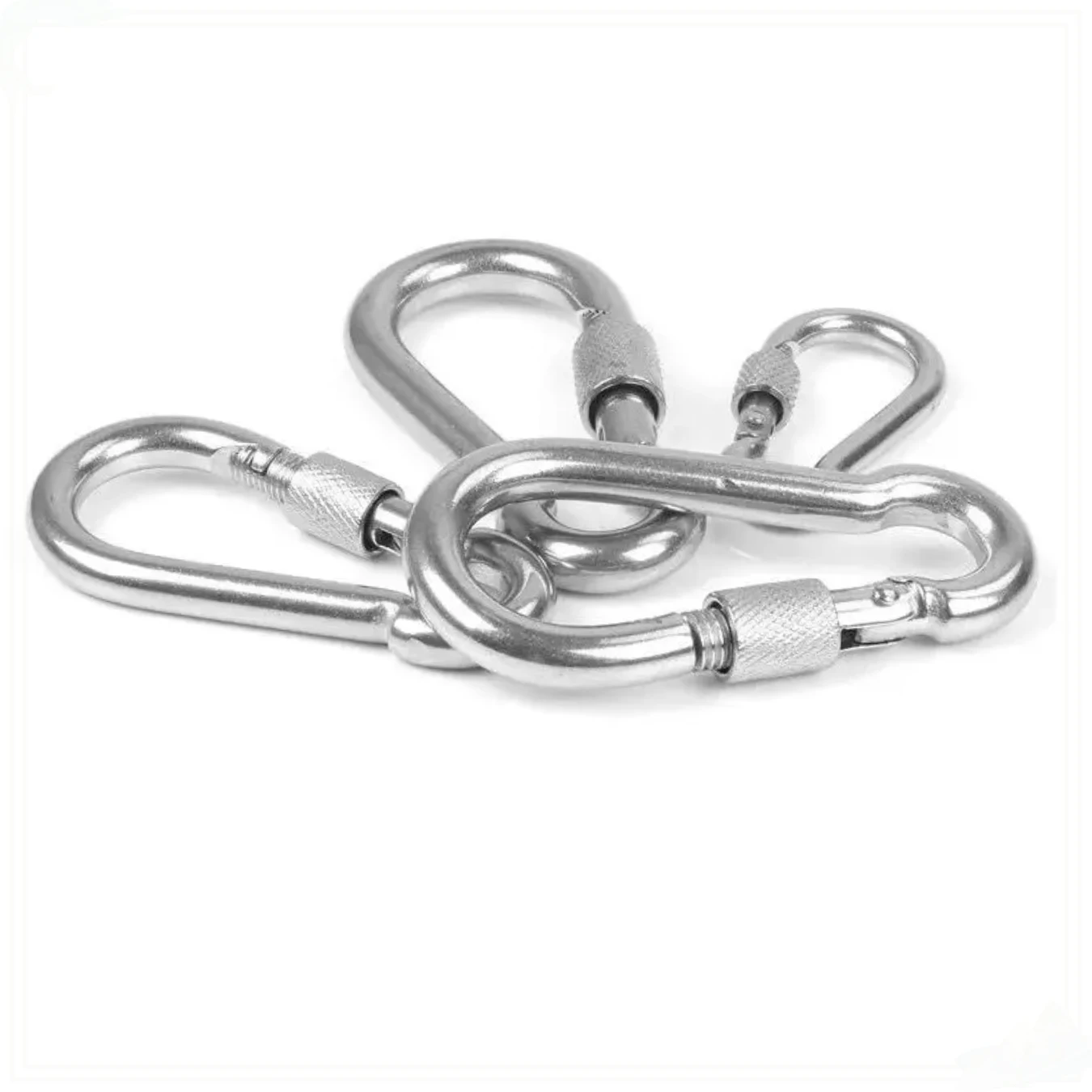 M6/M8/M10 304 серебряное стопорное кольцо из нержавеющей стали безопасный карабин