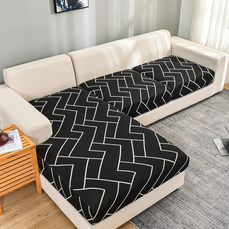 

Elastic Sofa Cushion Seat Cover Geometric 1/2/3/4 Seater L-shaped Corner Sofa Cover for Living Room Couch Armchair Covers