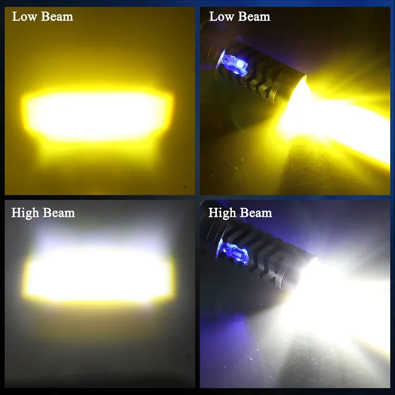 Светодиодные лампы для мотоциклетных Фар H4 BA20D S2 P15D H6 6000K дальний/ближний свет 12 В