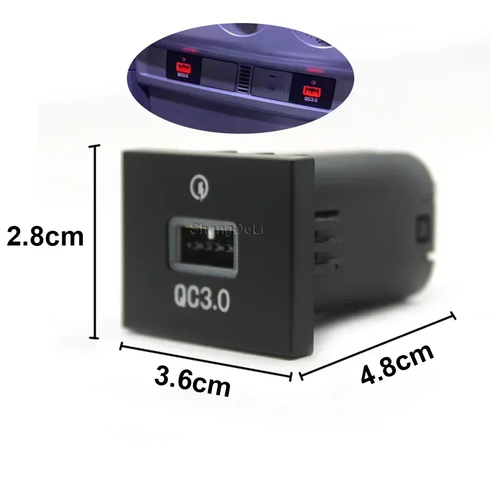 12 В/24 В автомобильный двойной USB-порт для зарядки QC3.0 Type-C разъем блока