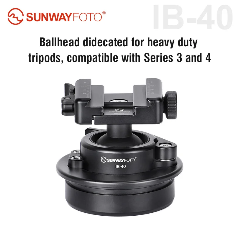 

SUNWAYFOTO IB-40 Heavy Duty Tipod Head to 75mm Bowl Adapter with Picatinny Nato/Arca Swiss Clamp Load 55lbs(25KG)