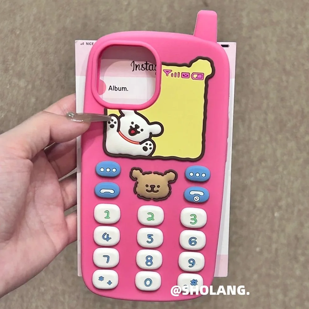 Чехол для телефона Happy Bear с 3D-ключом мультяшный силиконовый чехол пары подарочный