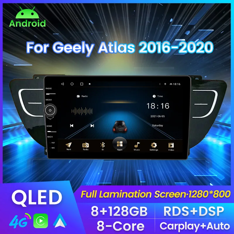 

Автомагнитола MLEVOLIN Android 11, мультимедийный видеоплеер для Geely Atlas 2016-2020, GPS, охлаждающий вентилятор, 2Din, без dvd, автомагнитола android