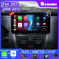 Srnubi Android 10.3" Newest Car Radio For Peugeot 207 207CC 2006-2015 Multimedia Player Navigation Screen 2Din Carplay Stereo