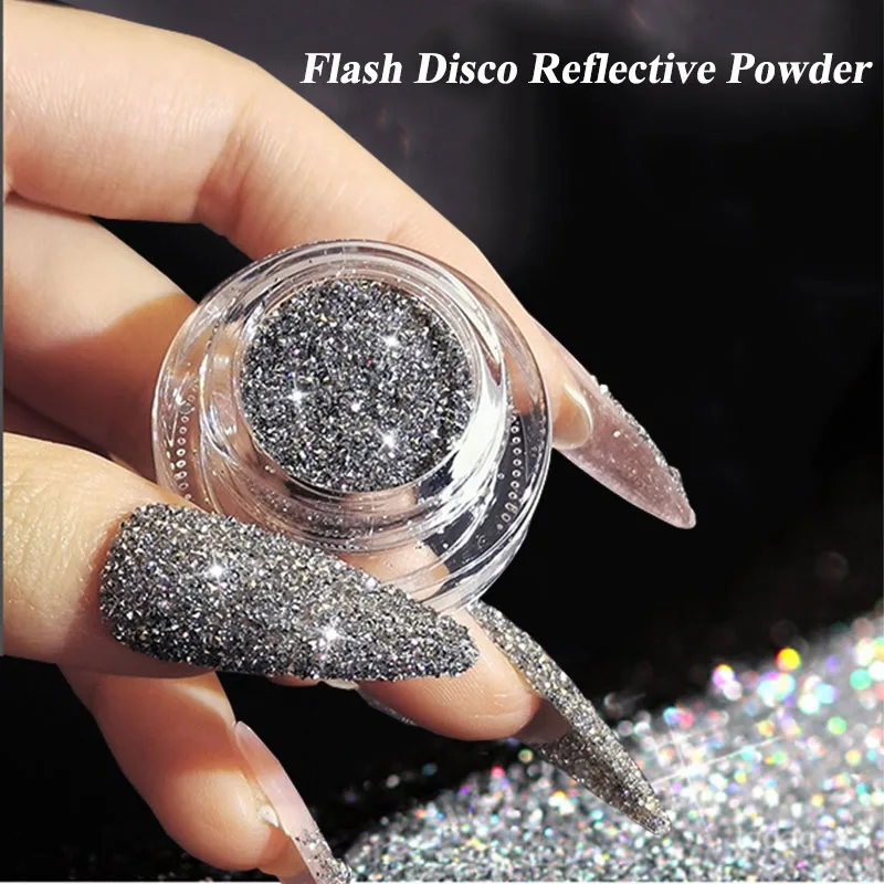 1 банка светоотражающей вспышки блестящая пудра изменение цвета голографическая