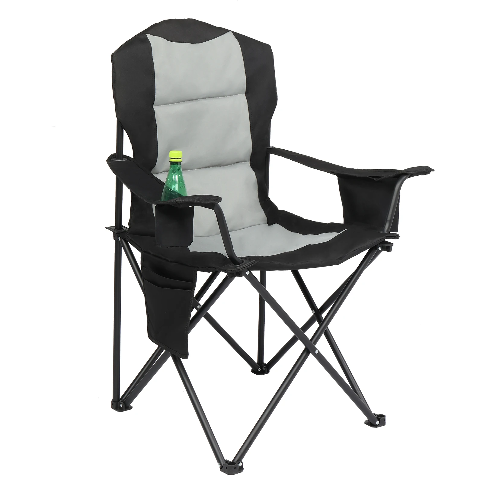 

Folding Camp Chair With Arm Rest With A Built-In Cup Holder Outdoor Furniture Camping Foldable Chairs Portable Beach Chair